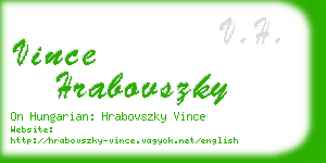 vince hrabovszky business card